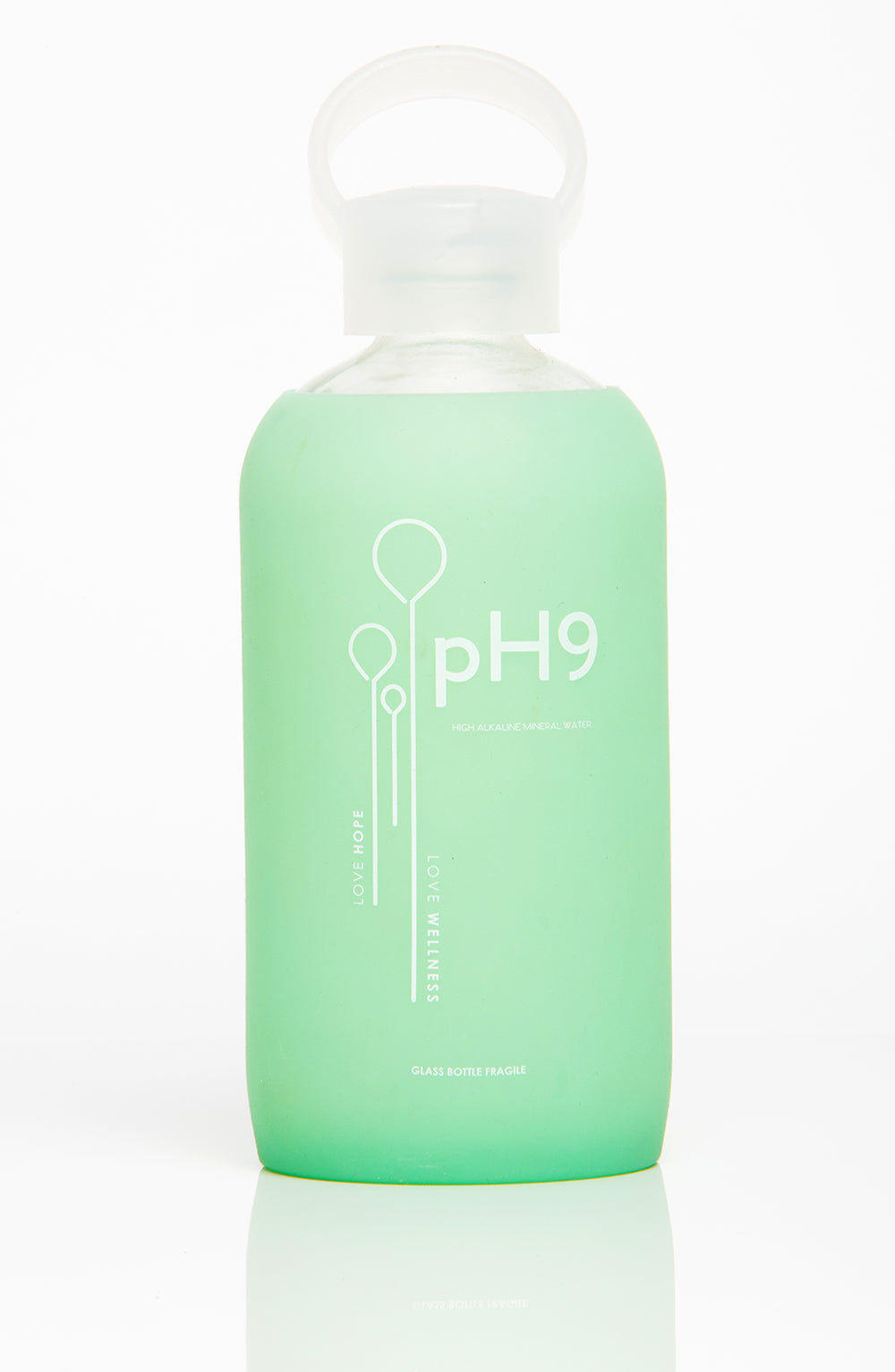 pH9 Glass Water Bottle
