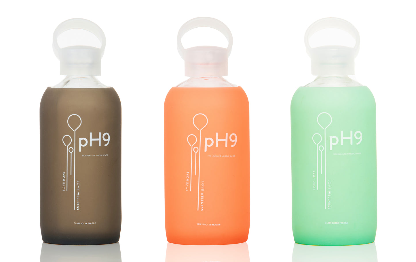 pH9 Glass Water Bottle