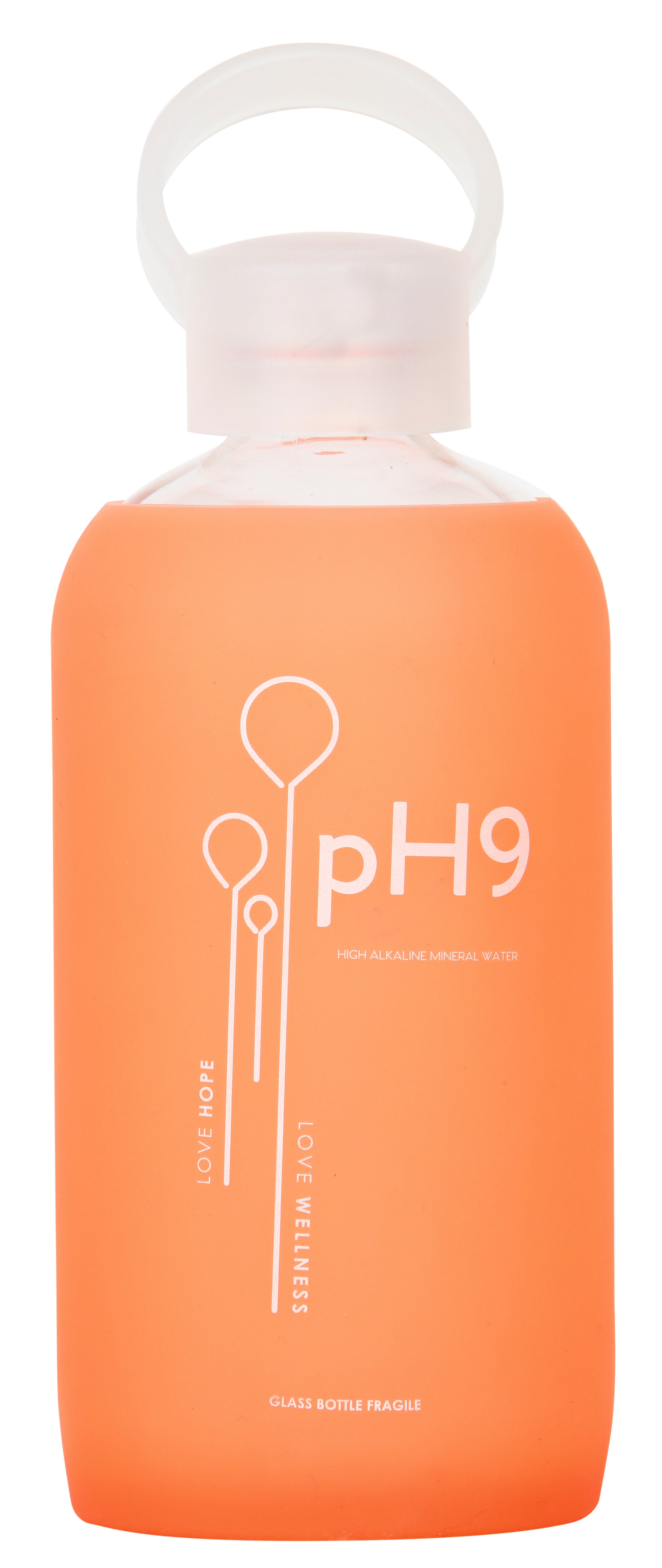 pH9 Glass Water Bottle